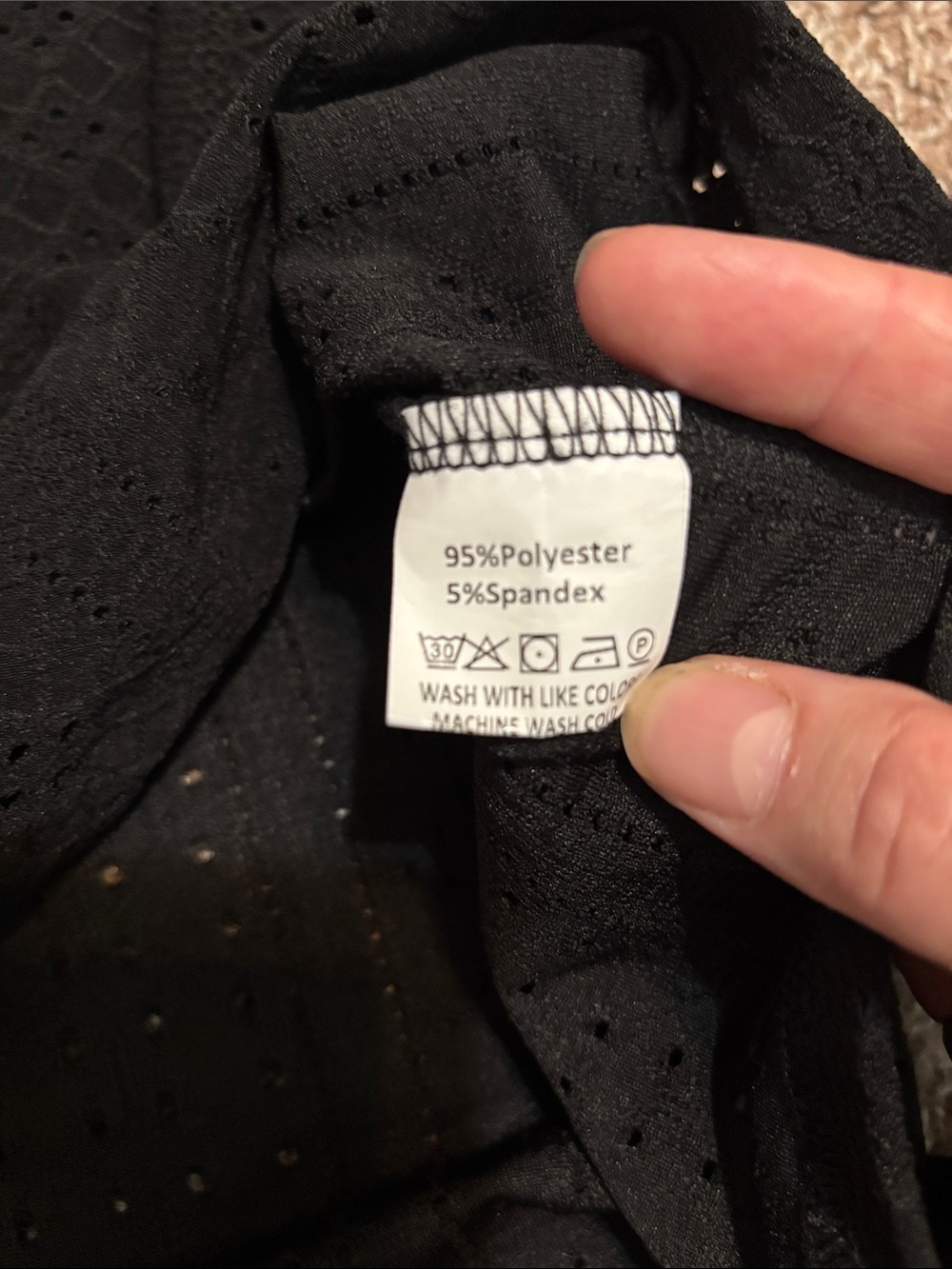 Women’s Black Eyelet Knot-Shoulder Tank with Metal Ring Detail - Picture 5 of 5